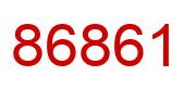 Number 86861 red image