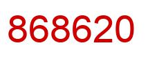 Number 868620 red image