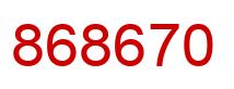 Número 868670 imagen rojo