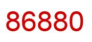 Number 86880 red image