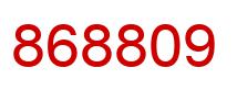 Number 868809 red image