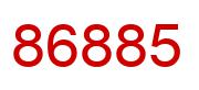 Number 86885 red image