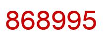 Number 868995 red image