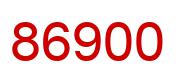 Number 86900 red image