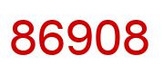 Number 86908 red image