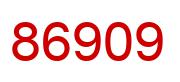 Number 86909 red image