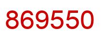Number 869550 red image