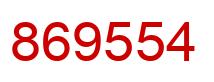 Number 869554 red image
