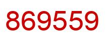 Number 869559 red image