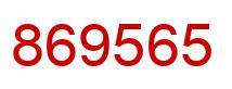 Number 869565 red image