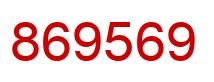 Number 869569 red image