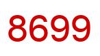 Number 8699 red image