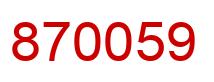 Número 870059 imagen rojo