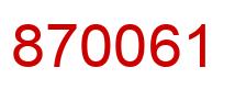 Número 870061 imagen rojo