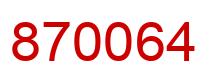 Número 870064 imagen rojo