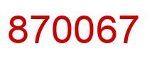 Número 870067 imagen rojo