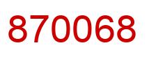 Número 870068 imagen rojo
