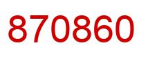 Number 870860 red image