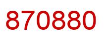 Number 870880 red image