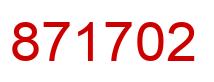 Number 871702 red image