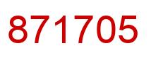 Number 871705 red image