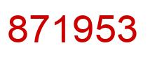 Number 871953 red image