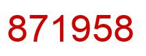 Number 871958 red image