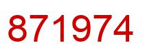 Number 871974 red image