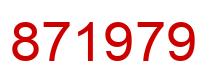 Number 871979 red image