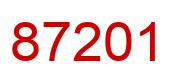 Number 87201 red image