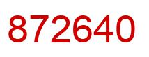 Number 872640 red image