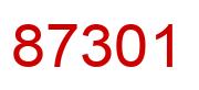 Number 87301 red image