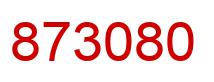 Number 873080 red image