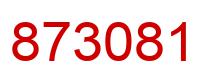 Number 873081 red image