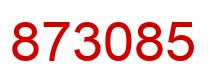 Number 873085 red image