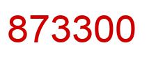 Number 873300 red image