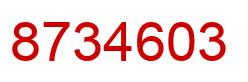 Número 8734603 imagen rojo