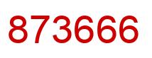 Número 873666 imagen rojo