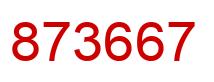 Número 873667 imagen rojo