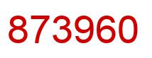 Number 873960 red image