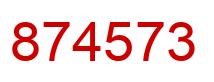 Number 874573 red image
