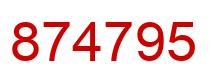 Number 874795 red image