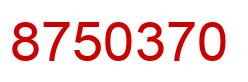 Number 8750370 red image