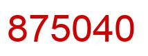 Number 875040 red image