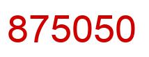 Number 875050 red image