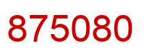 Number 875080 red image