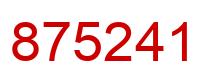 Number 875241 red image