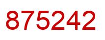 Number 875242 red image