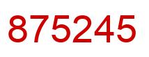 Number 875245 red image
