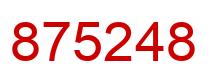 Number 875248 red image